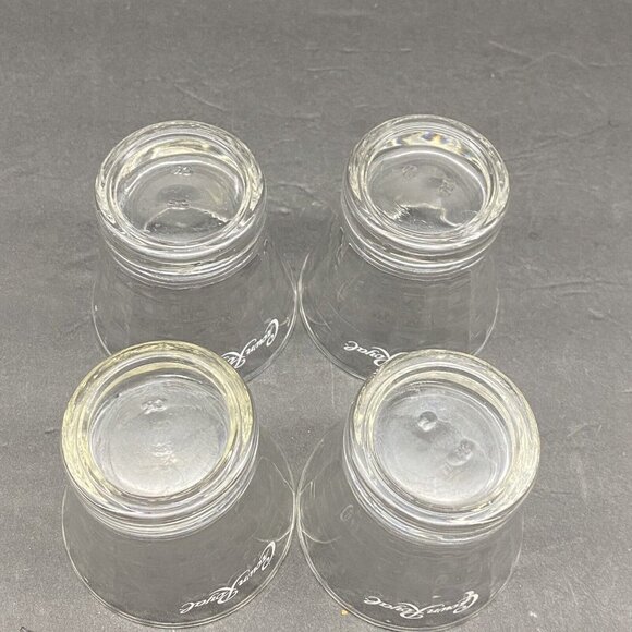 Vtg Crown Royal Glasses Tapered Optic Block Logo On The Rocks Set Of 4 Whiskey - Picture 8 of 10